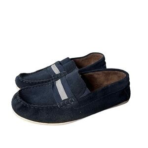 Florsheim Big Kid Loafer 6 Suede Stripe Memory Foam School Casual Unisex Navy